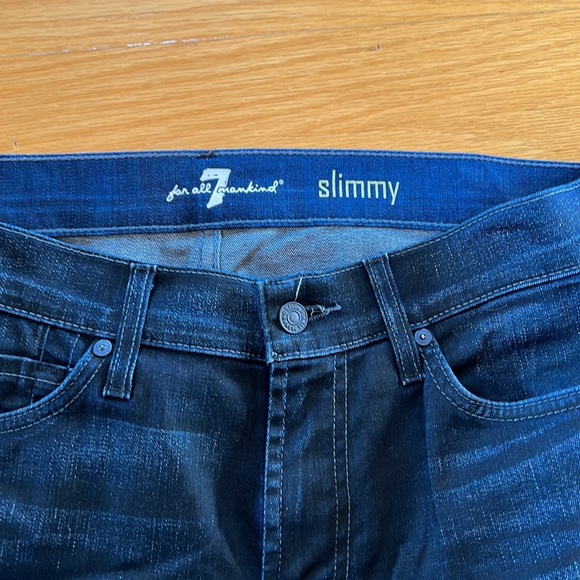 7 For All Mankind Slim Jeans 32x33 - Picture 3 of 5